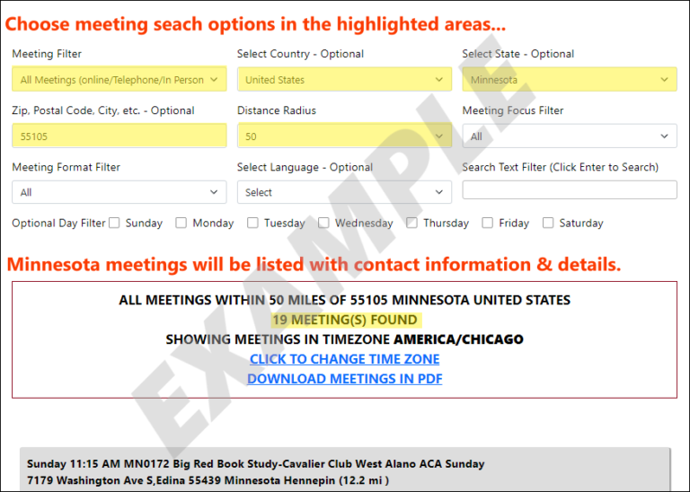 Find an ACA Meeting in Minnesota ACA MN